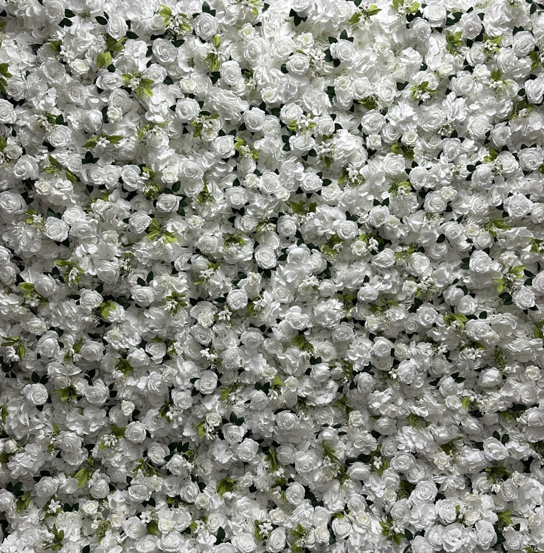 White Garden floral wall